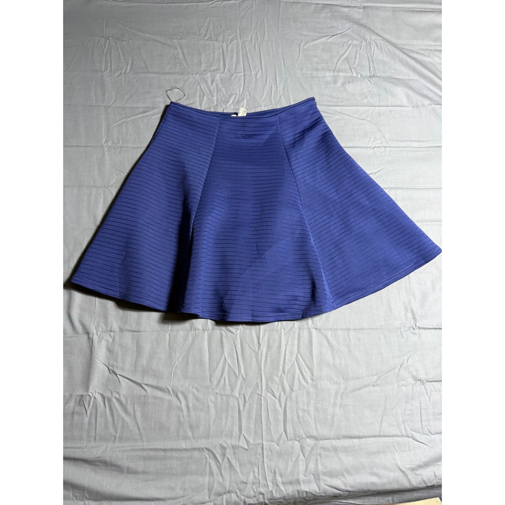 Miami Skater Skirt Women Medium Blue New Textured Ribbed A-Line Francesca's